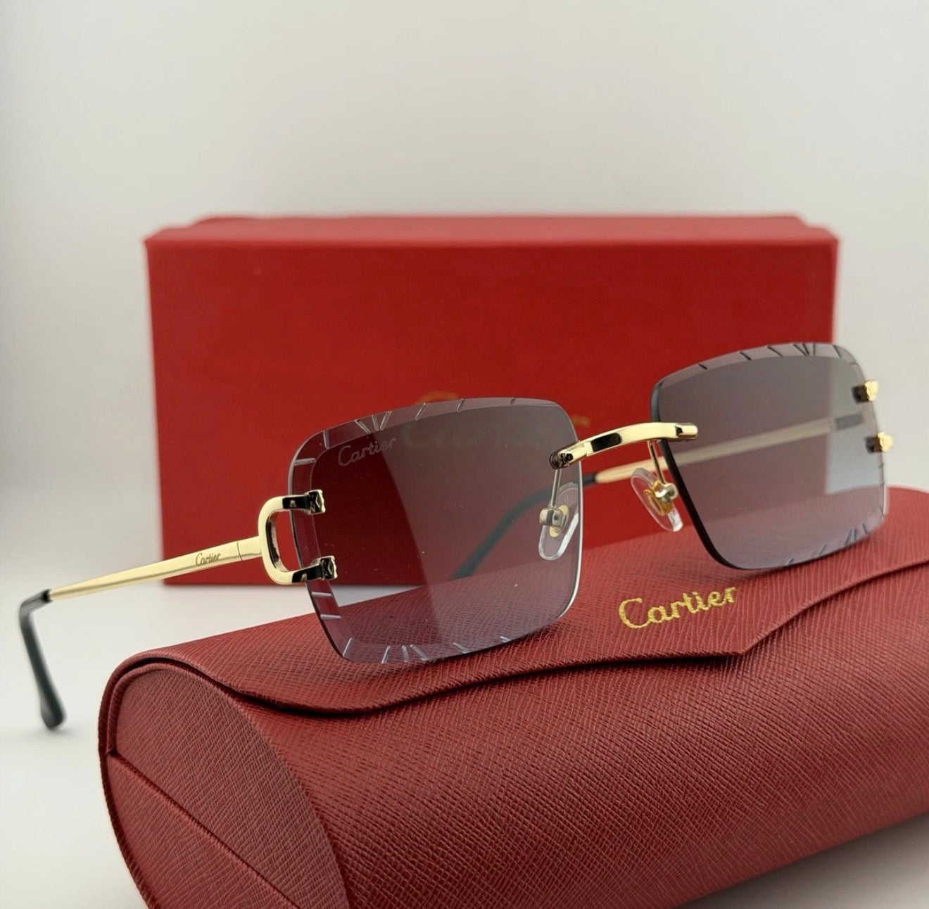 Men's Rimless Metal Optical Glasses