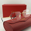 Cartiers Men's Rimless Metal Optical Glasses