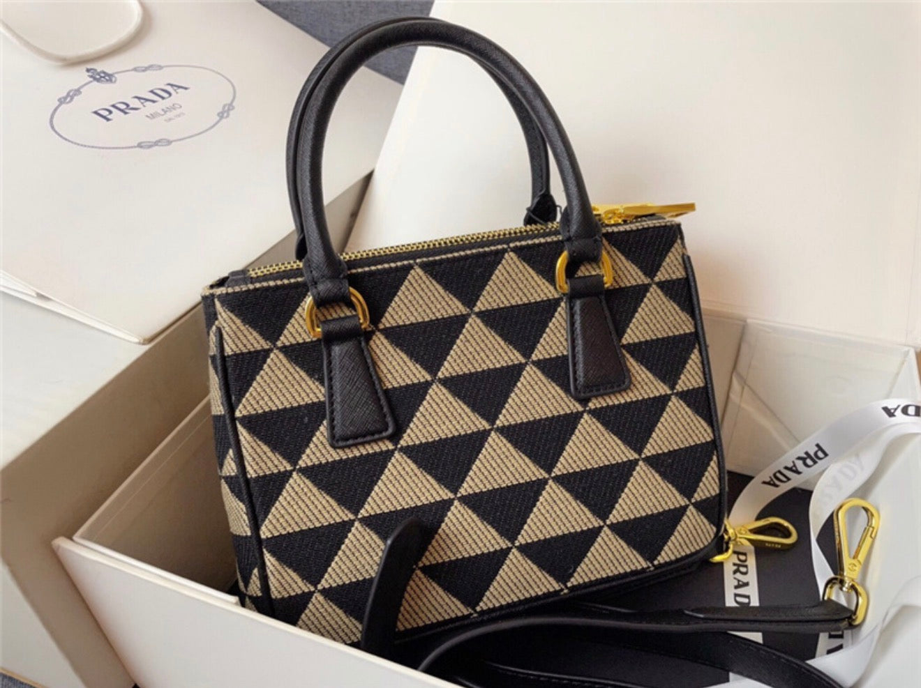 Prada Jacquard Saffiano